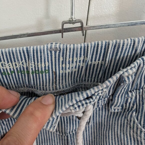 Baby Gap Tie-Front Blue Striped Legging Jeans - Size 4 - Picture 4 of 4